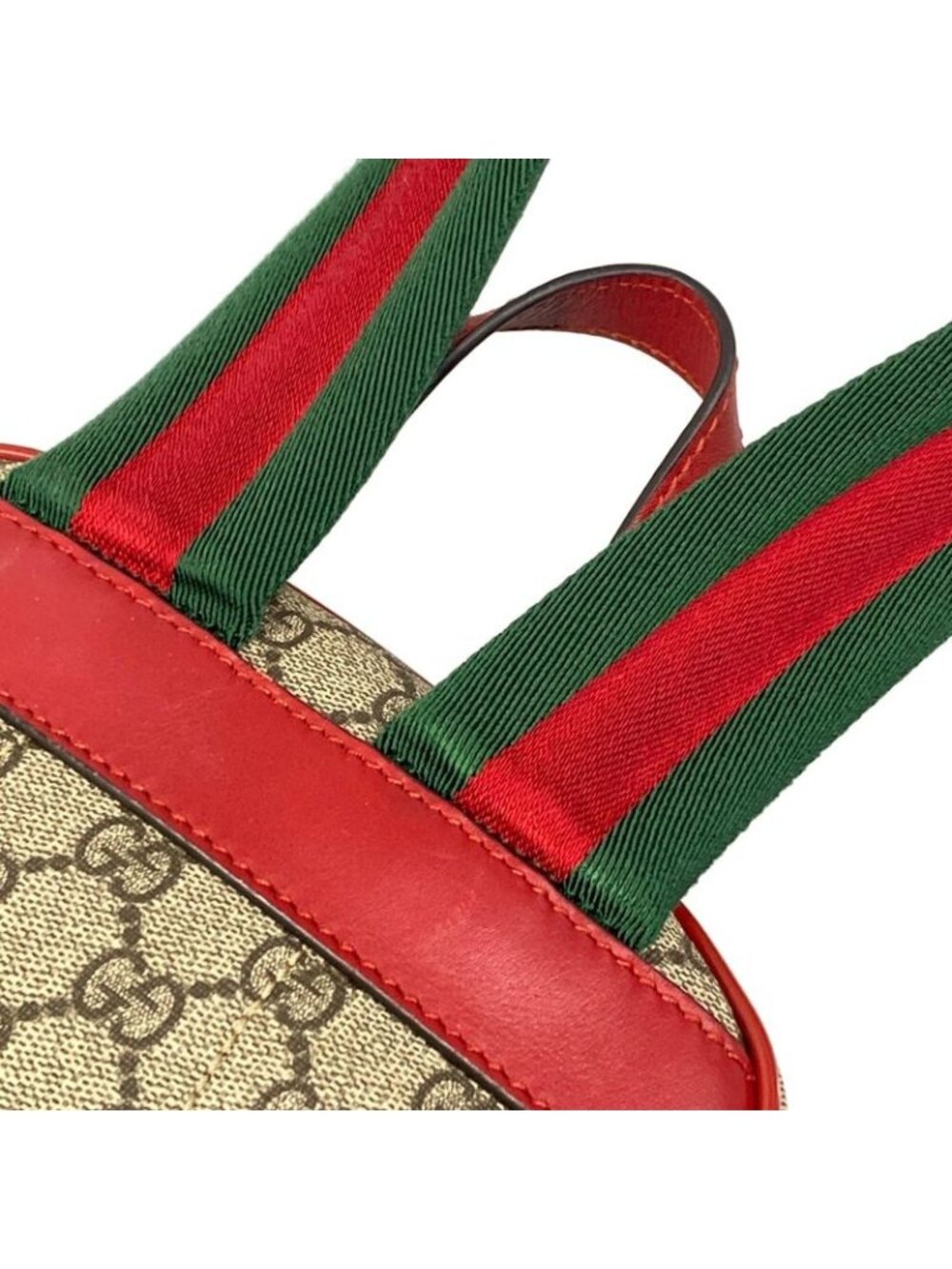 Gucci Backpack Courier Beige Red Multi Snake Heart Limited Edition Leather - Picture 10 of 15